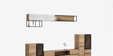 SH-S3101吊柜1+SH-S3101吊柜2+SH-S3101吊柜3+SH-S3101地柜+SH-S3101邊柜（低）SH-S3101邊柜（高）